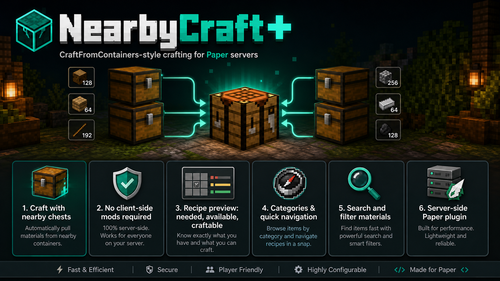 NearbyCraft+ Menü